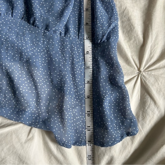 SHEIN Blue Polka Dot Women's Small Top - Picture 4 of 7